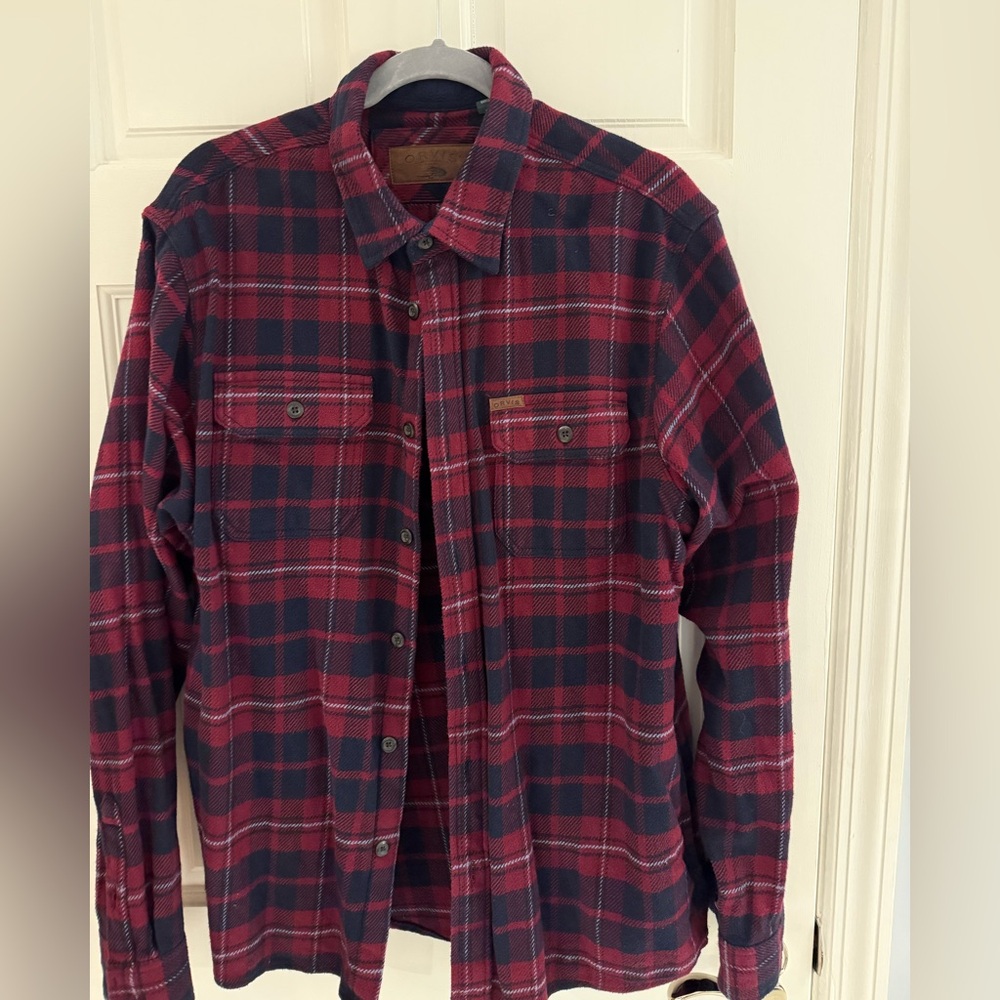 Orvis Red and Black Flannel Men's Shacket